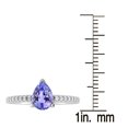 thumbnail image 3 of Sterling Silver with Natural Tanzanite and White Topaz Engagement Ring, 3 of 3