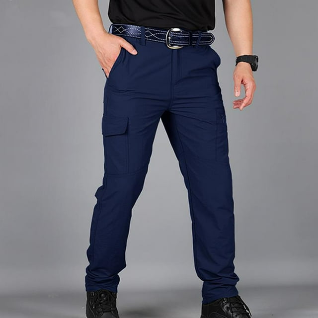 DPTALR Pantalon de Sport Décontracté pour Hommes à Taille Élastique à Multiples Poches