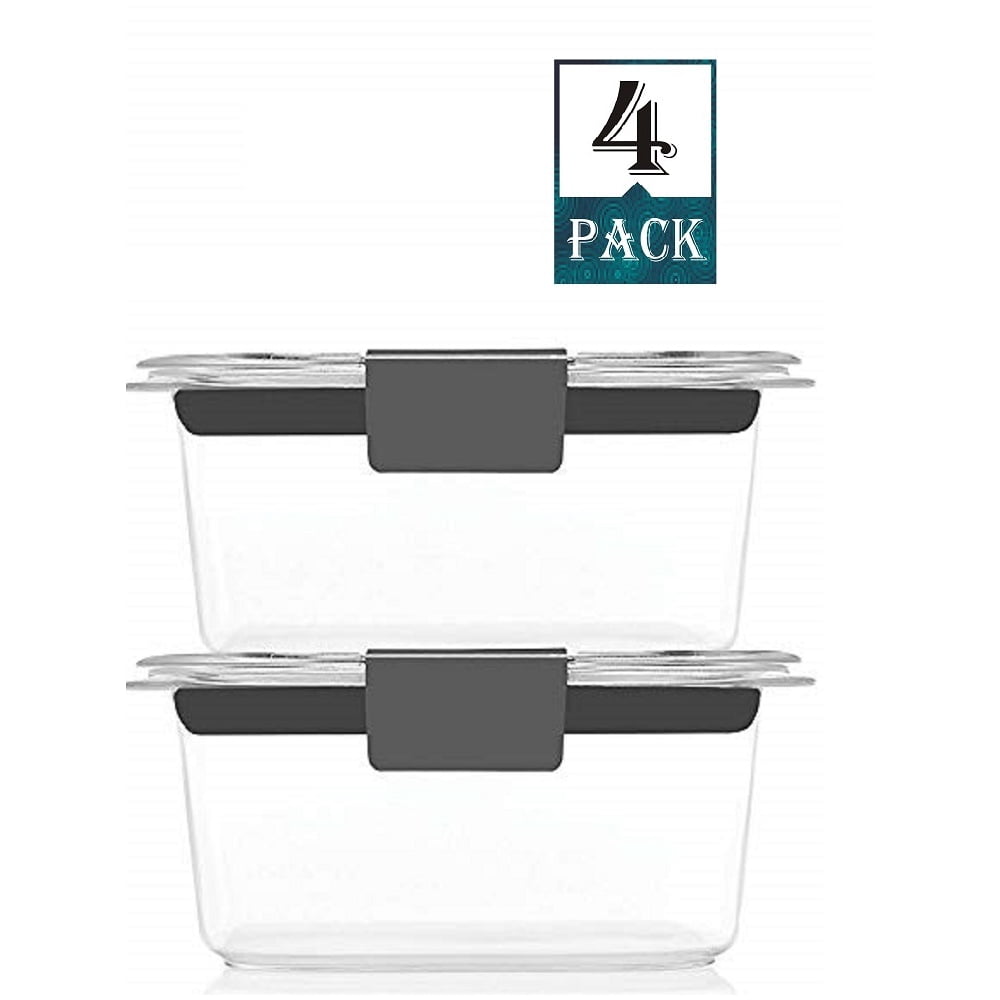 Rubbermaid Brilliance Food Storage Container Mini 0.5 Cup Clear (Pack Of 4)