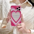 thumbnail image 4 of Compatible with iPhone 13 Pro Max Cute Love Heart Case for Women Girls,Soft TPU Swirls Painting Art Heart Pattern Full Body Protection Shockproof Case for iPhone 13 Pro Max 6.7"-Pink, 4 of 11