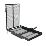 KOJEM Hitch Mount Wheelchair Carrier, Wheelchair Scooter Carrier, Cargo Carrier Rack，Folding Ramp, Hitch Mounted, 500LBS Weight Capacity