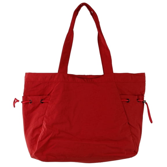 True Gear Women's Large Nylon Drawstring Tote Bag, Maroon