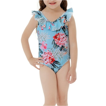 

Women Girls Summer Swimwear Mommy and Me Matching Swimsuits One-Piece Bathing Suit Romper Jumpsuit