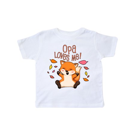 

Inktastic Opa Loves Me!- cute baby fox Gift Toddler Boy or Toddler Girl T-Shirt