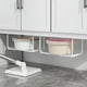 thumbnail image 2 of Nvzi Estante de almacenamiento para lavabo de inodoro de 1 pieza, mueble de baño sin perforaciones, estante de almacenamiento de hierro negro montado en la pared, 2 of 5