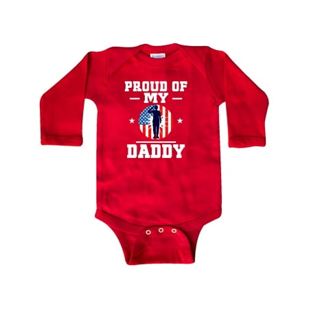 

Inktastic Military Daddy Proud Son Gift Baby Boy or Baby Girl Long Sleeve Bodysuit