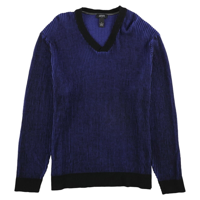 Alfani Chandail en Tricot Multi-Poils pour Hommes, Noir, TG