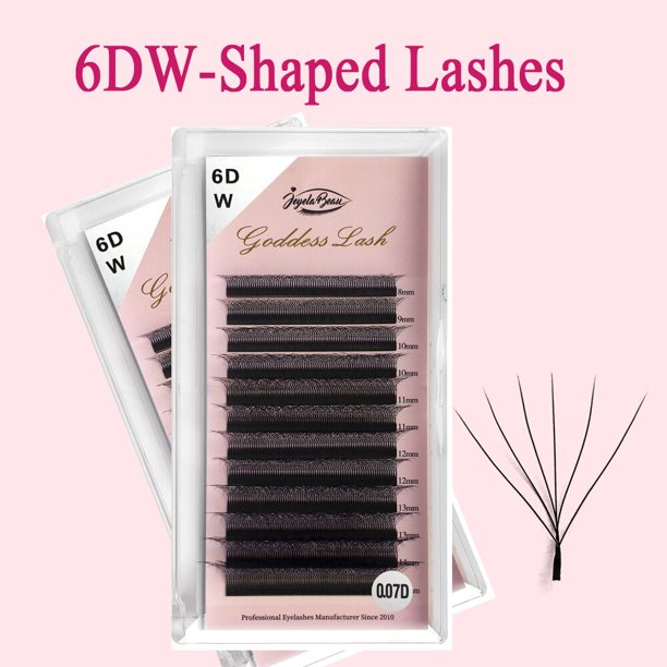 Goddess 3D/4D/5D W Shape pestañas 4D Premade Fan Lash Extensions 0.07 C/D Curl Natural Soft High Quality Idividual Lashes Dengxun unisex