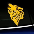 Wolf Vinyl Decal Choose Color [YELLOW]