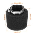 thumbnail image 4 of 2pcs Universal 48mm Straight Motorcycle ATV Air Filter Cleaner for 50cc Engine Cleaner Black, 4 of 6