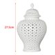 thumbnail image 2 of tarro de jengibre,Jarrón de cerámica de jengibre con caja de almacenamiento con tapa,Tarro de decoración de porcelana Jarrón decorativo para el hogar,Decoración de mesa de centro de Blanco, 2 of 9