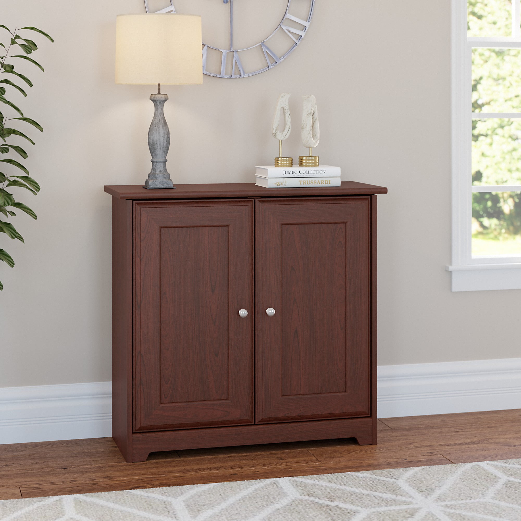 Bush Furniture Cabot Small Storage Cabinet with Doors in Harvest Cherry -  Walmart.com