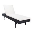 thumbnail image 1 of SAFAVIEH Cam Outdoor Rattan Sunlounger Black/Beige, 1 of 9