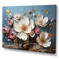 thumbnail image 2 of Designart "Elegance of Pink Tropical Hibiscus III" Oversized Floral Wall Art - Traditional Pink Hydrangea Entryway Wall Art Print, 2 of 4