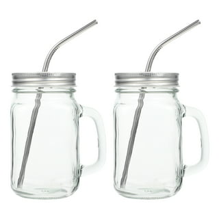 Glaver's Mason Drinking Jars – Set of 6 Ice Cold Drinking Glass Jar with  Lid – 15 Oz Clear Glass Mug…See more Glaver's Mason Drinking Jars – Set of  6