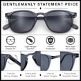 thumbnail image 4 of SA106 Classic Mens Square Sunglasses with Lightweight Frame and UV400 Polycarbonate Lenses Slate Frame - Black Lens, 4 of 6