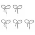 thumbnail image 2 of Qarigey 5X Servilletero Mujer Broche Hebilla de corbata Estructura de aleación a prueba de herrumbre multifuncional Exquisito Dulce Regalo Suministros Accesorios de disfraces Plata Qarigey AP018678-02, 2 of 6