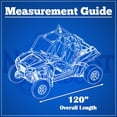 thumbnail image 4 of Housse UTV Noire de Luxe Convient jusqu'à 120 Po L avec Cage Roulante - Housse de Rangement en Polyester 190 T Résistante à l'Eau et aux Rayons du Soleil, Compatible avec Polaris Côte à Côte Ranger Gator Prowler Yamaha Prowler Rancher Foreman, 4 of 4