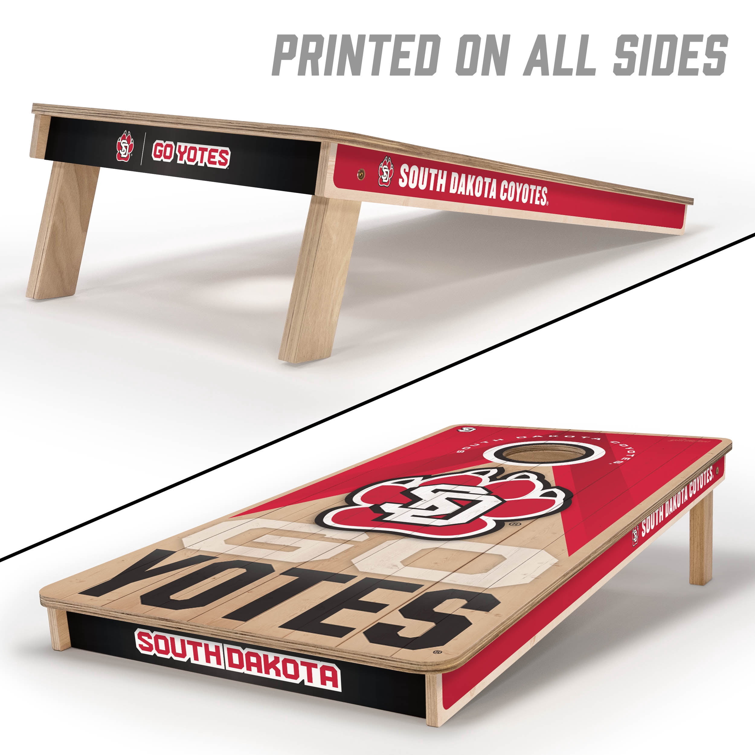 YouTheFan NCAA S Dakota Coyotes 2X4 Slogan Series Cornhole NO BAGS