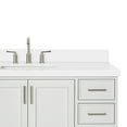 thumbnail image 4 of Ariel Stafford 55 Inch Single Rectangle Sink Vanity With White Quartz Countertop W/1.5" Edge In White, 4 of 11