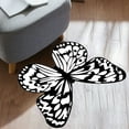 thumbnail image 4 of Luoshdecor Butterflys-shaped Rug,Black White Butterfly Carpet, Non-Slip Soft Rug for Bedroom,Livingroom,Home Decor, 4 of 6