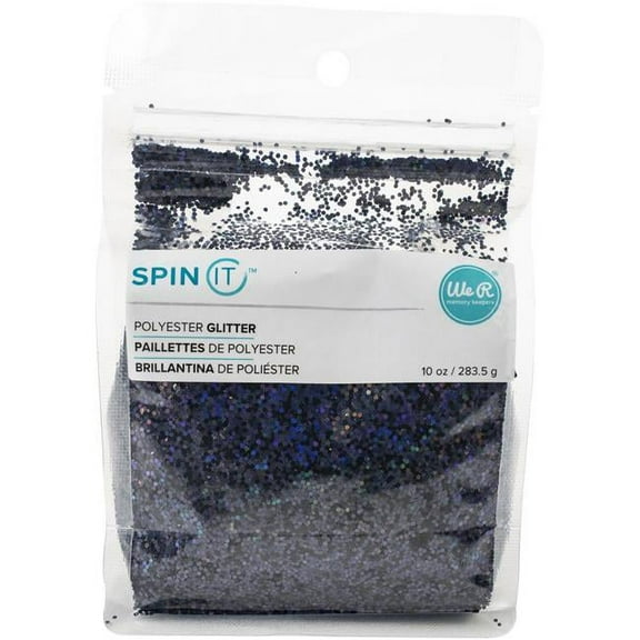 We R Memory Keepers Spin It Chunky Glitter 10oz-Black