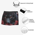 thumbnail image 3 of Yiaed Rose Full Moon Black Wolf Print Men's Soft Cotton Boxer Shorts Breathable Boxers Underwear Moisture-Wicking Underwear Stretch Boxer Briefs for Man-Medium, 3 of 5