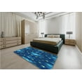 thumbnail image 5 of Ahgly Company Machine Washable Indoor Rectangle Transitional Blue Area Rugs, 2' x 4', 5 of 7