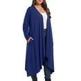 thumbnail image 3 of Cueply Women's Plus Size Cardigan Lightweight Long Sleeve Maxi Long Knitted Tops Open Front Sweater, 3 of 6