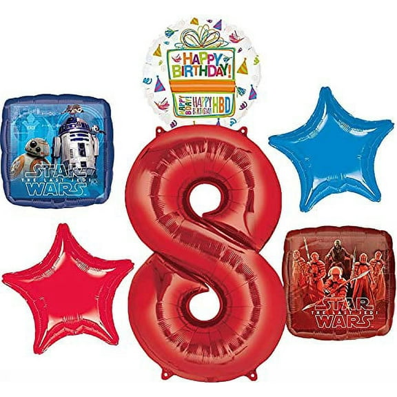 Star Wars Party Supplies The Last Jedi 8th Birthday Balloon Bouquet Decorations