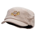 thumbnail image 5 of Icon Two Thumbs Up Wool Fashion Fitted Engineer Cap - Natural OSFM, 5 of 5