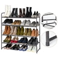 thumbnail image 3 of SUFAUY 4-Tier 33" Wide Metal Shoes Rack Stackable, Wire Grid, Bronze, 3 of 7