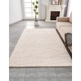 thumbnail image 3 of Lily Luxury Chinchilla Faux Fur Abstract Gilded Rectangular Area Rug, 3 of 7