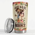 thumbnail image 3 of Book Tumbler Cup 20oz Just A Girl Who Loves Books Tumblers Coffee Travel Mug Book Lovers Gifts for Women Reading Lover Reader Bookworm Gifts for Birthday Christmas, 3 of 6