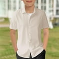 thumbnail image 6 of Boys' Button Down Shirts Boy Beige Button Down Shirt Graduation Shirts School Shirts Boys Girls Fashion, 6 of 6