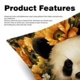 thumbnail image 2 of Panda Sunflower Velvet Throw Pillow Covers Set of 2 | Unique Patterns in 16x16, 18x18, 20x20 Inches |for Home Decor and Gifts | Includes Pillow Inserts | Throw Pillow Inserts Included, 2 of 6