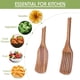 thumbnail image 4 of Juego de utensilios de cocina de madera - Utensilios de madera de bambú antiadherentes de 2 piezas para cocinar - Fácil de limpiar y reutilizable, 4 of 5