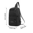 thumbnail image 3 of Fiudx Bolsa de Pecho con Carga Usb, Nailon Ligero, Práctico Puerto de Carga Externo, Correa de Hombro Ajustable, Bandolera Multiusos para Deportes y Ocio, Ideal para Viajes, Senderismo y Actividades, 3 of 7