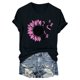 thumbnail image 2 of Blusas de Manga Corta para las Mujeres Divertida Impresión Cuello Redondo Camiseta Vintage, Blusas de Primavera para las Mujeres, 2 of 4