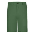 thumbnail image 4 of VSSSJ Men's Beach Shorts Lightweight Loose Fit Button Fly Zipper Summer Vacation Outdoor Casual Swim Board Shorts With Pockets Green L, 4 of 6