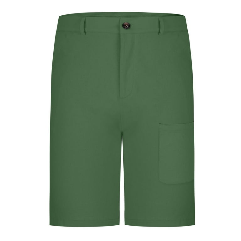 Kvture Linen Dress Shorts for Men Solid Color Button Zipper Work Pants Summer Loose Fit Lightweight Suit Shorts with Pockets Green L Kvture Linen Dress Shorts for Men Solid Color Button Zipper Work Pants Summer Loose Fit Lightweight Suit Shorts with Pockets Green L