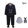 thumbnail image 2 of LYMAYTER‌ ‌Boys Formal Suit Set Teen Toddler Tuxedo Outfit for Wedding Communion Special Occasion 1Y-15Y, 2 of 8