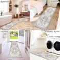 thumbnail image 6 of Kitchen Anti Fatigue Mat Set of 2 Non Slip Waterproof Kitchen Floor Mat Vintage Cushioned Comfort Standing Desk Office Mat Farmhouse Runner Area Rug for Kitchen Sink Laundry, Light Brown, 6 of 6