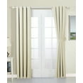 thumbnail image 5 of Home Soft Things Solid Blackout Curtains/Drapes Thermal Insulated Grommet Darkening Curtains, 2 Curtains and 2 Tiebacks Set - Beige - 54 x 84 inches, 5 of 9