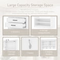 thumbnail image 5 of 4-in-1 Detachable Hall Tree with Storage and 7 Hooks, Multi-Functional Hallway Coat Rack with 4 Drawers and 2 Cabinets, 78" Entryway Shoe Bench for Living Room, White, 5 of 8