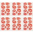 thumbnail image 1 of shiyou-6pcs Red Lip Tattoo - Temporary Kiss Stickers, Water-proof Fake Tattoos, 1 of 4