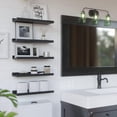 thumbnail image 2 of 5 Set Floating Wall Mounted Shelves, Black Shelves for Wall Decor, Modern Picture Ledge Shelf with Lip for Storage, Nursery, Bedroom, Living Room, Bathroom - Black, 2 of 4