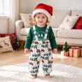 thumbnail image 2 of My First Christmas Baby Boy Outfit Long Sleeve Romper + Printed Suspender Pants + Santa Hat 3 Piece Clothes Set 0-18 Months Kaprioy Baby Boy Clothes, 2 of 7
