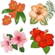 thumbnail image 1 of 4 pegatinas de hibisco para ventana, 16 cm, extraíbles, hawaianas, de flores de hibisco, impermeables, para dormitorio y baño., 1 of 9