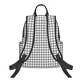thumbnail image 2 of Naloa Gray Checkboard Print Lightweight DayBackpack Suitable for school, work, shopping, travel, etc., 2 of 5